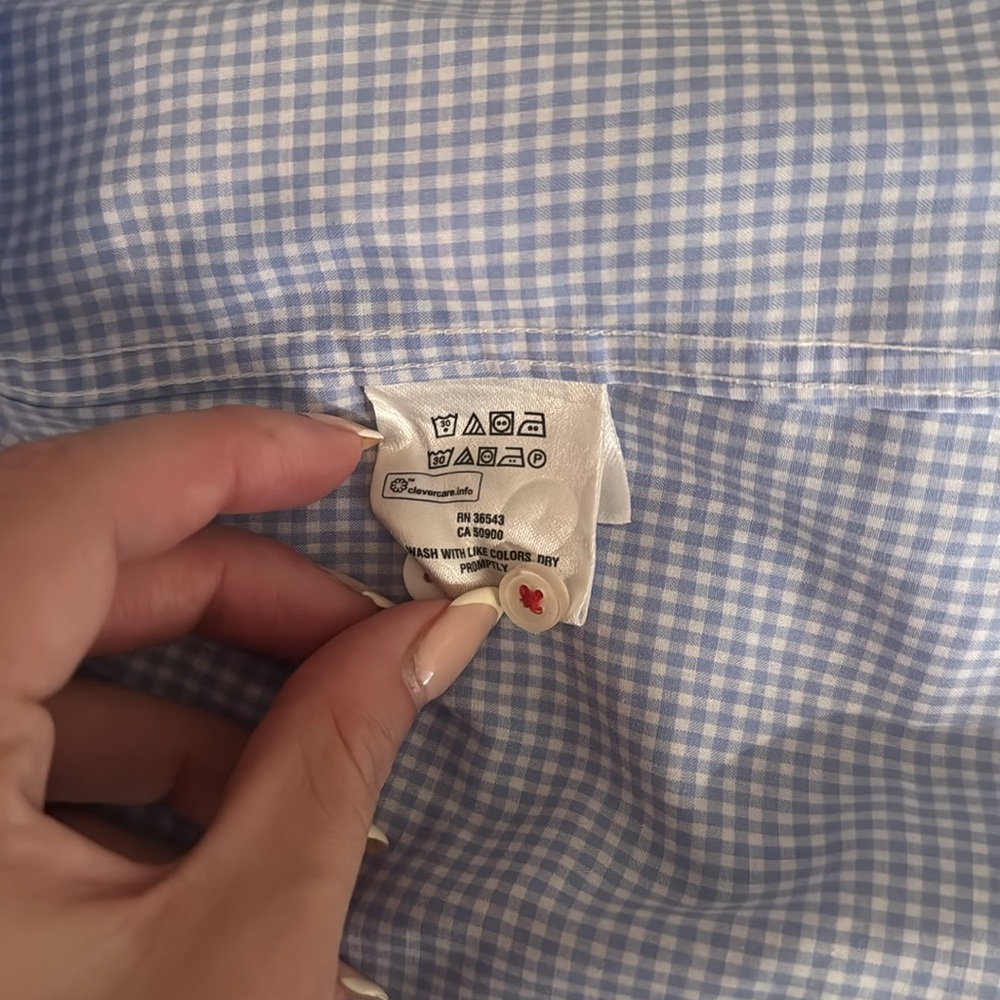 Tommy Hilfiger Men's Slim Fit Non Iron Gingham Dress Shirt -Size M - Picture 8 of 11